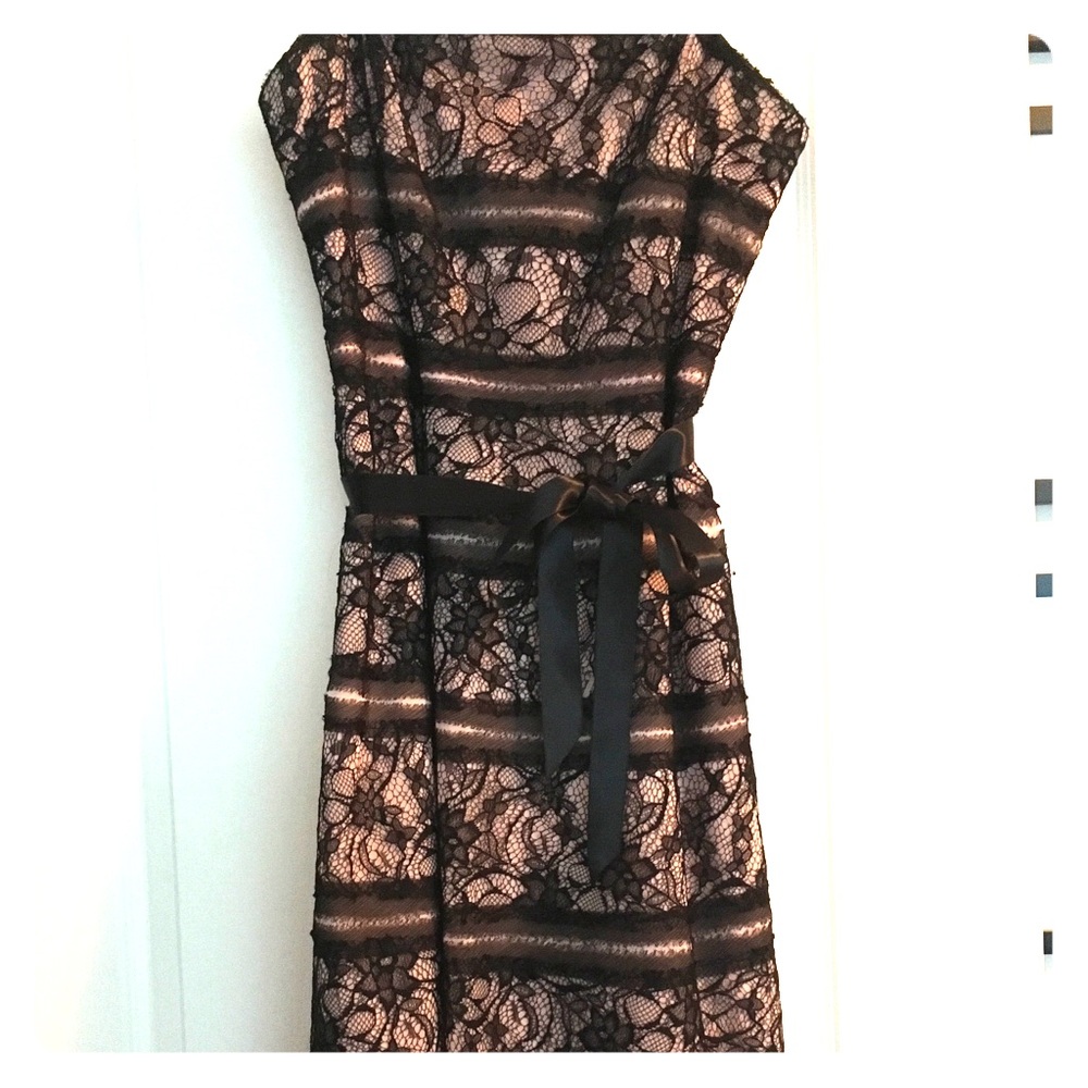 BCBG MaxAzria black lace dress